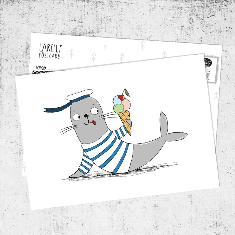 Почтовая открытка «Тюлень»