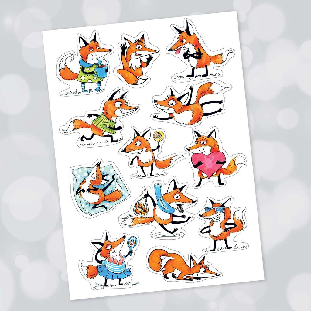 Набор наклеек «Лисички 2021»