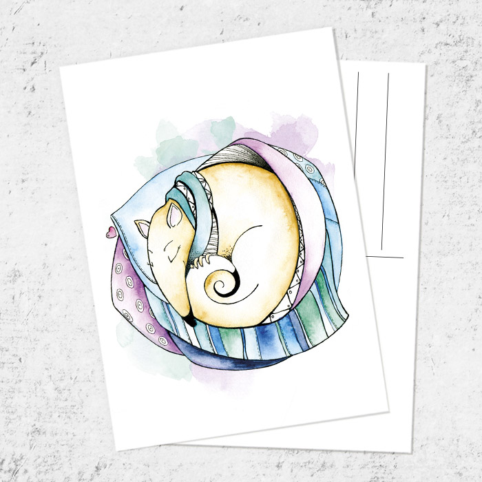 Почтовая открытка «Спящий Муравьед»