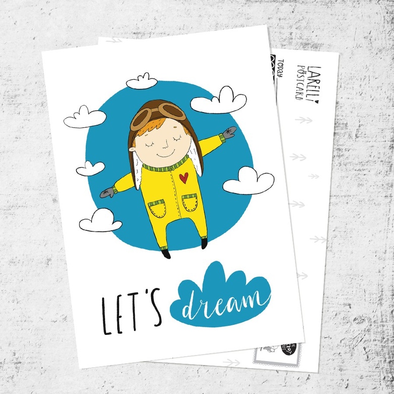 Почтовая открытка «Let's dream»