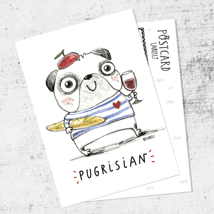 Почтовая открытка «Pugrisian»