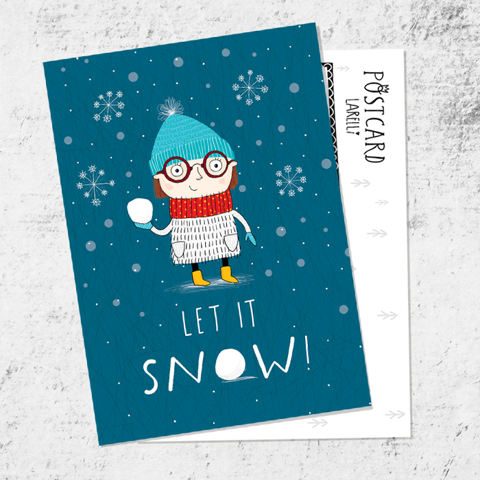 Почтовая открытка «Let It Snow!»