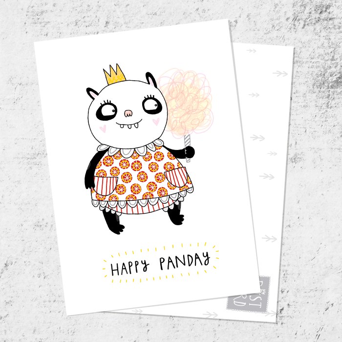 Почтовая открытка «Happy Panday!»