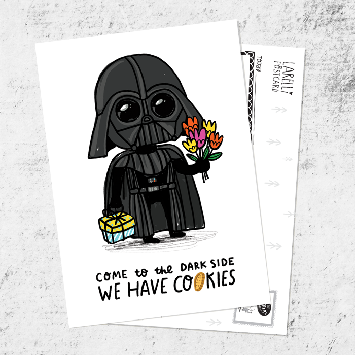 Почтовая открытка «Come to the dark side»