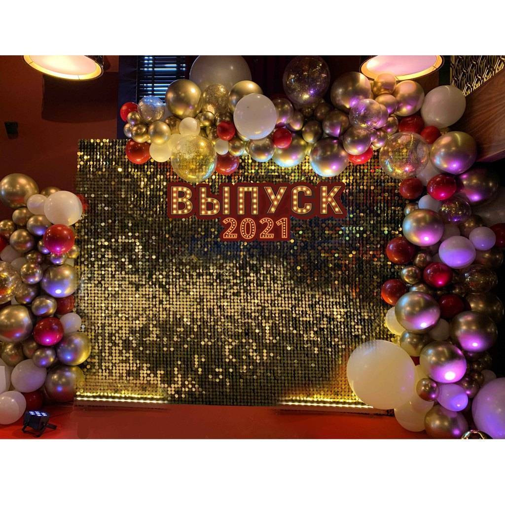 Фотозона на выпускной с шарами