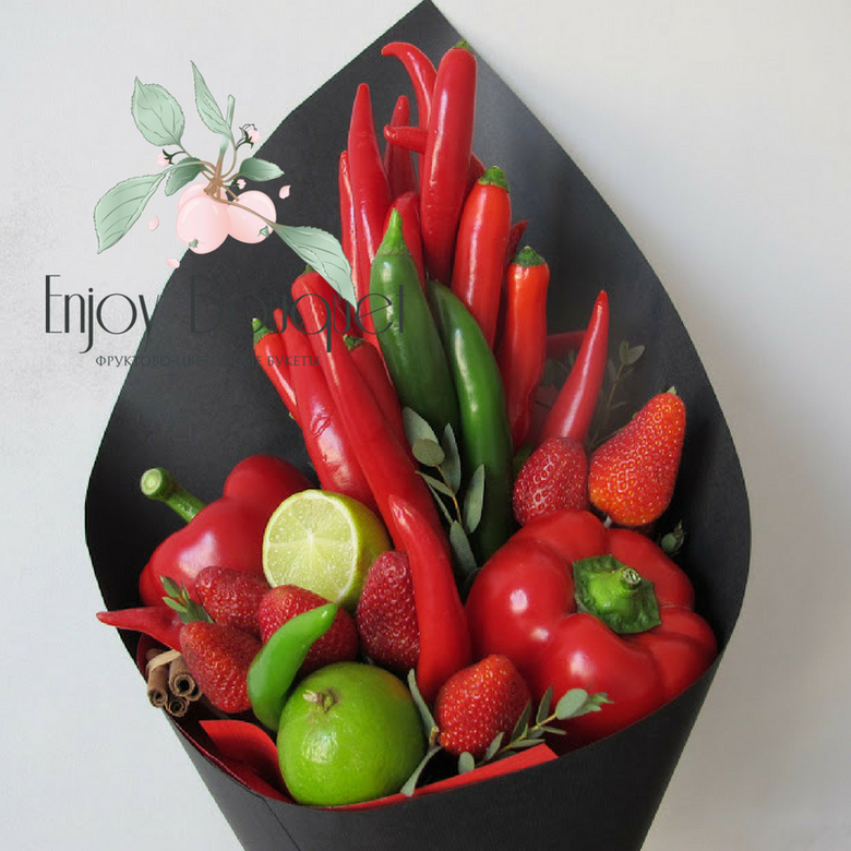 Букет из острых перцев "Жгучий презент"