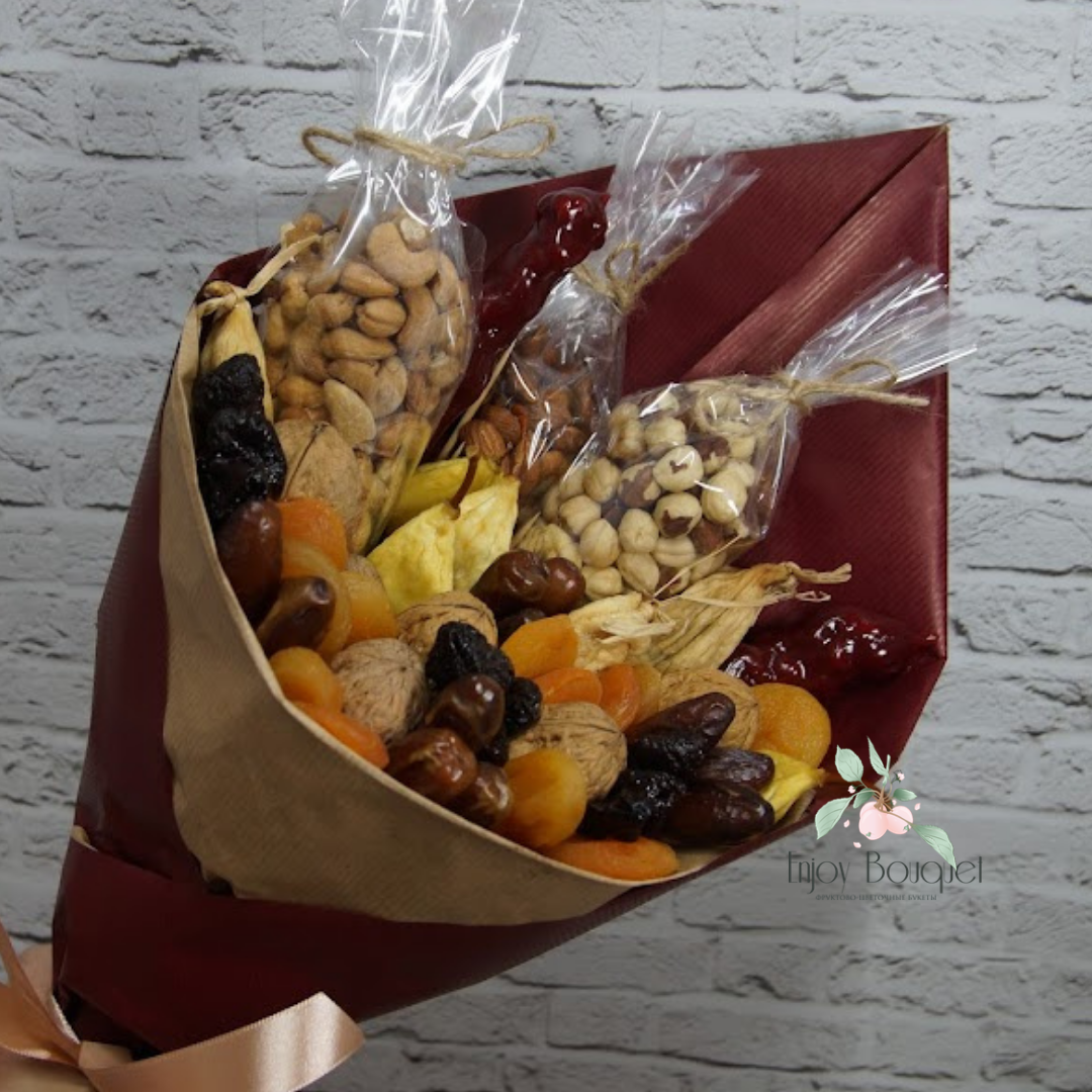 Букет из сухофруктов и орехов "Супер фуд", 1.2 кг