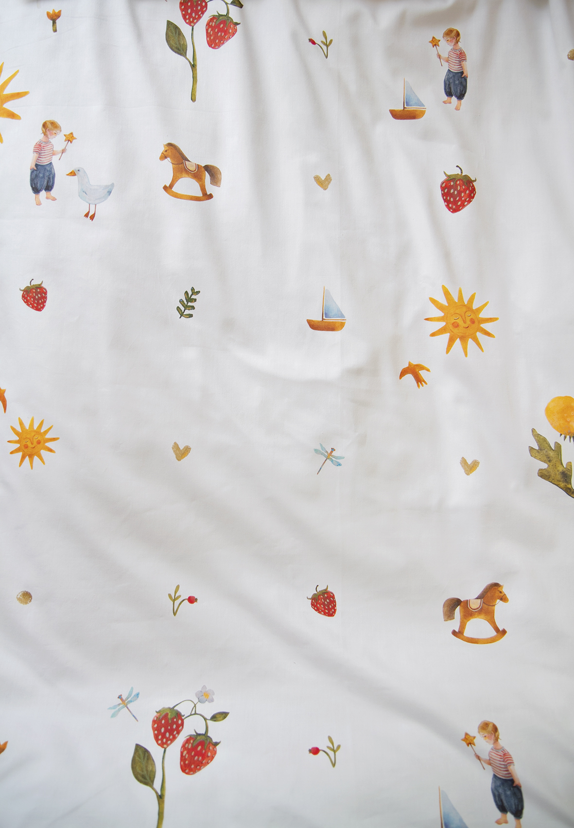 Комплект постельного белья "Яркое лето" белый