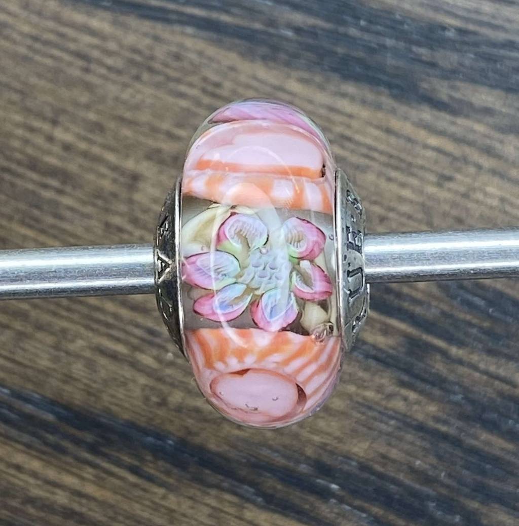 Sat AQUARIUM 4 pink heart with pink flowers