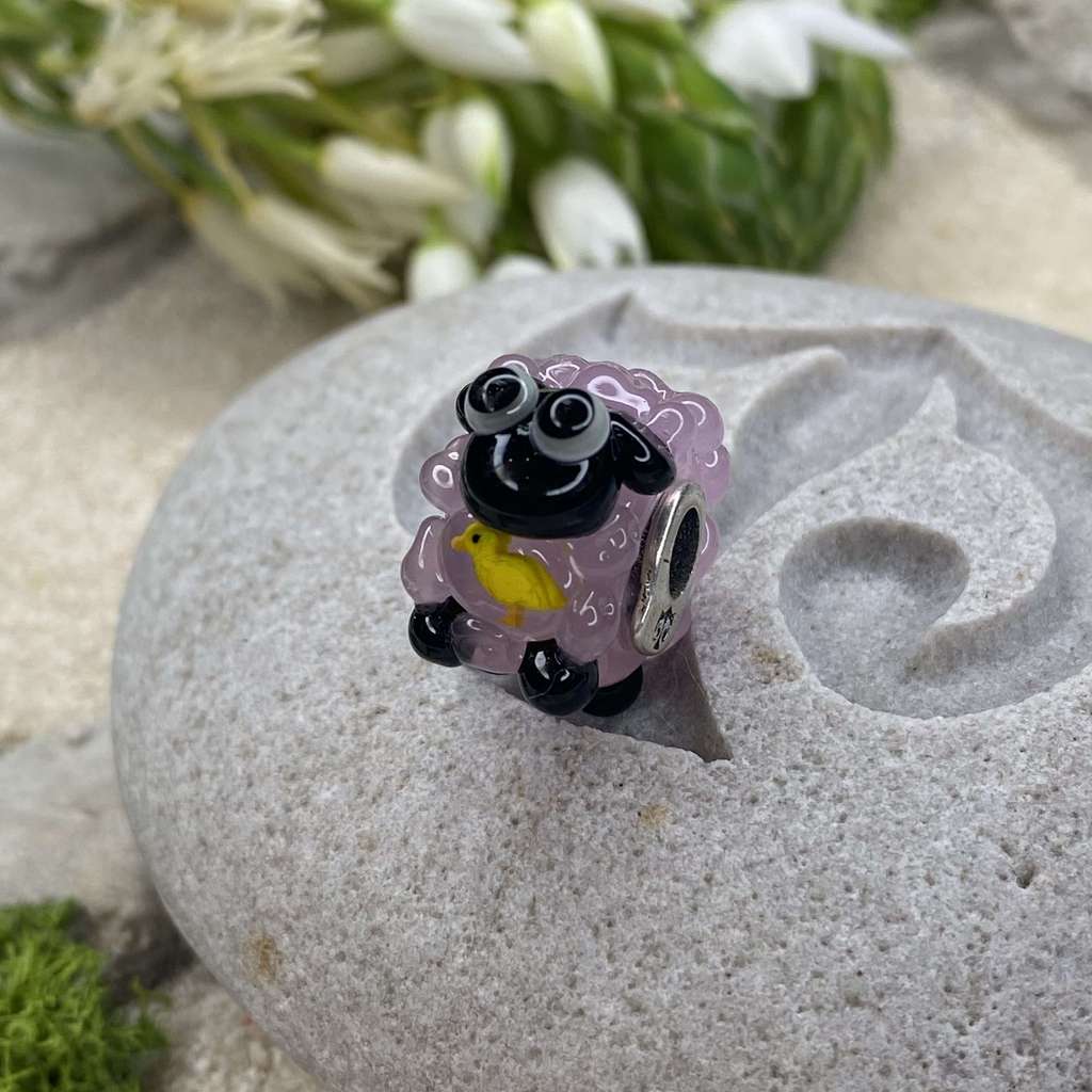 Sheep 2 Opal blush with duck