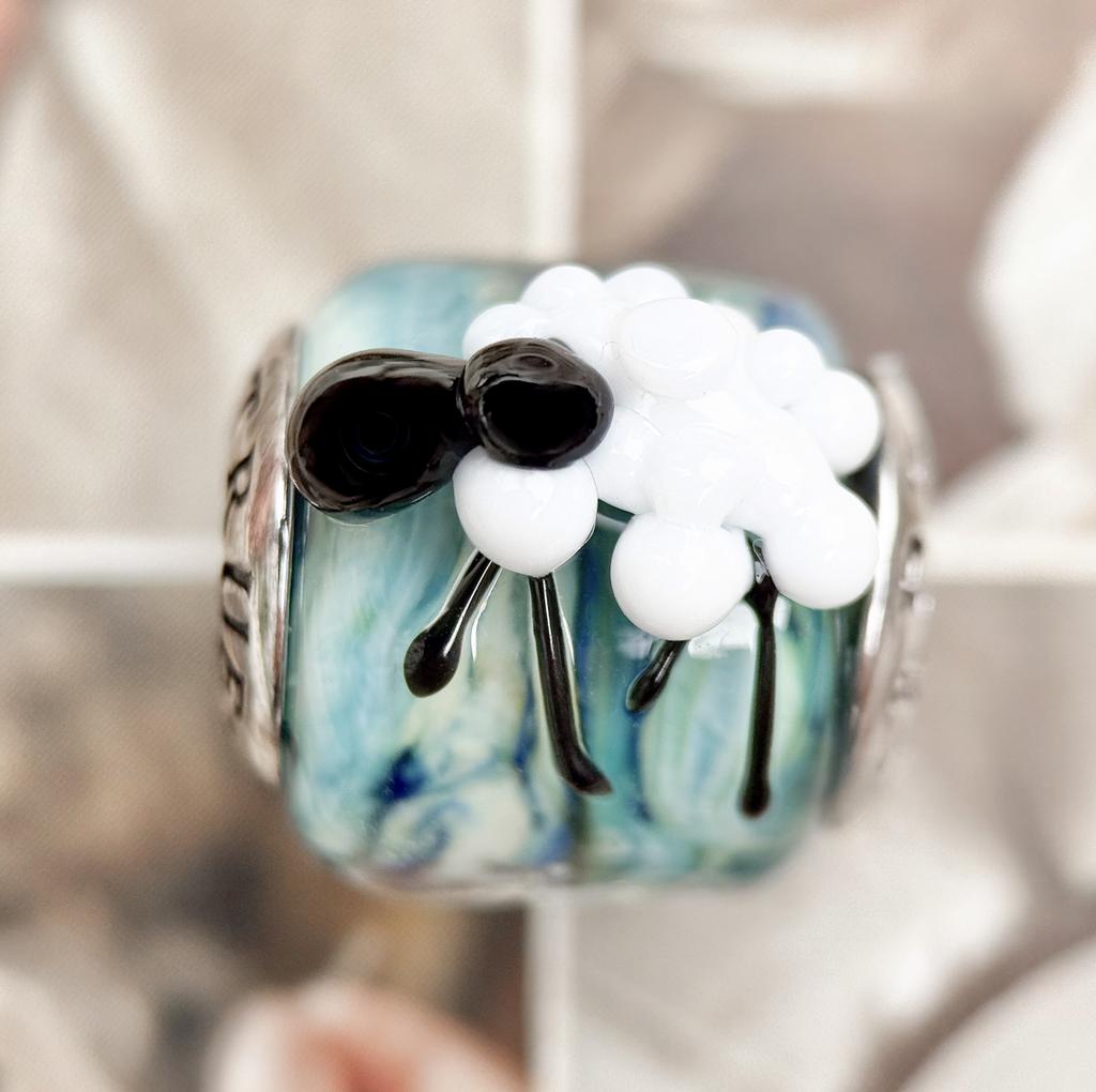 Green turquoise sheep