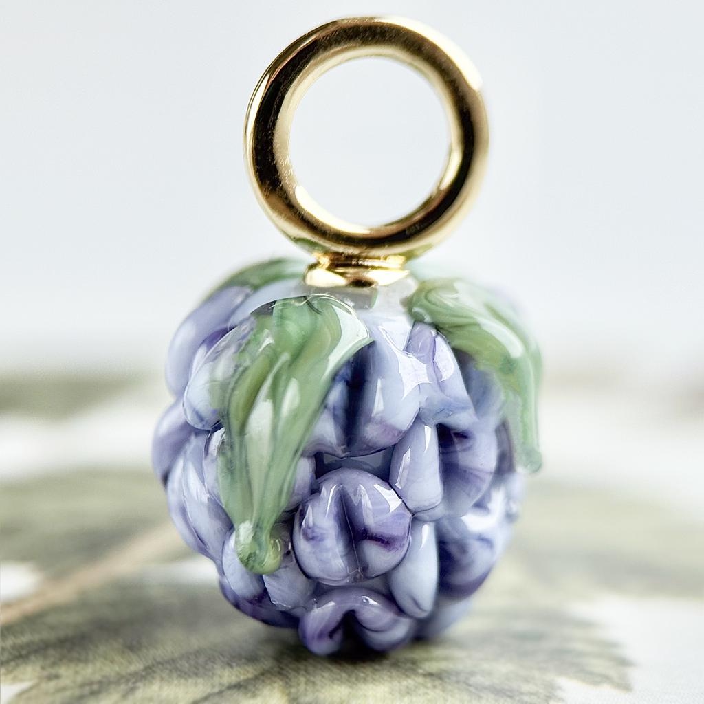 Purple berry steel dangle