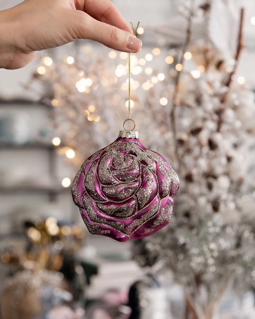 Игрушка на елку роза