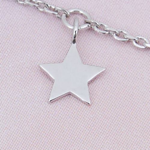 Звезда, браслет на цепочке (Серебро 925º)