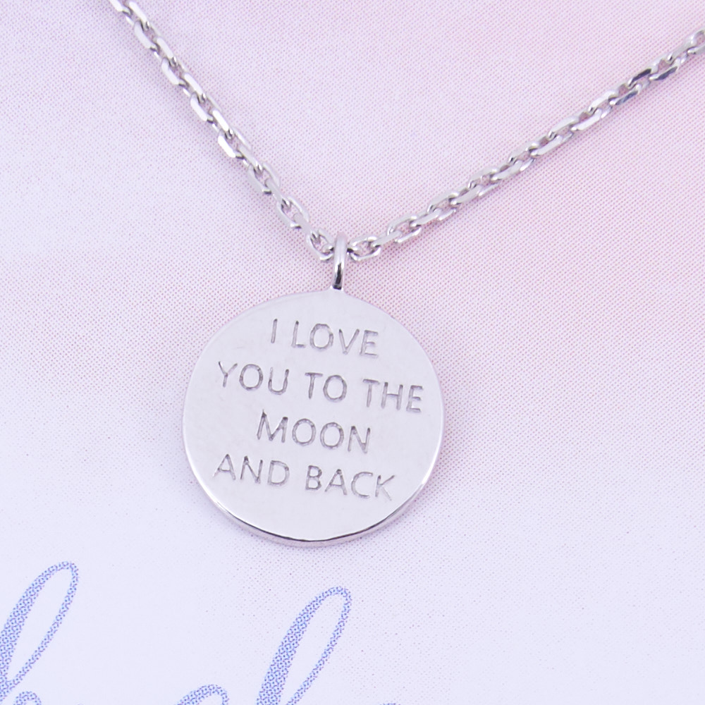 Love you to the moon and back, колье (Серебро 925º)