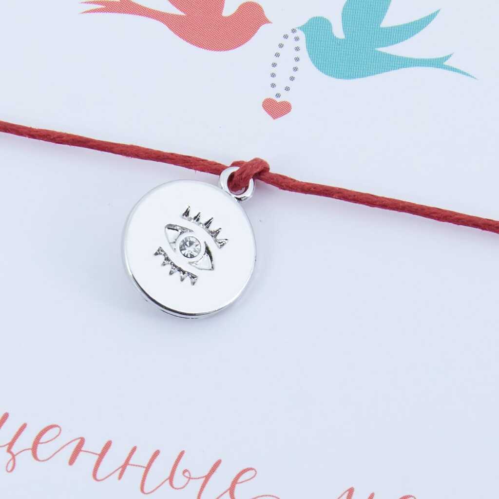 Глаз (покрытие белое золото, циркон)