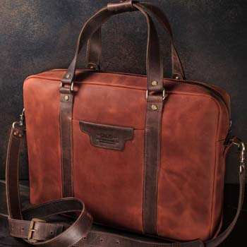 Мужской кожаный портфель для бизнеса