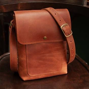 STANFORD - мужская кожаная сумка через плечо цвет Коньяк