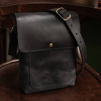 STANFORD - мужская кожаная сумка через плечо цвет Черный Уголь