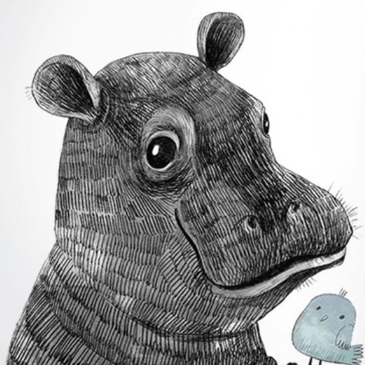 Постер Малыш бегемотик купить в интернет магазине