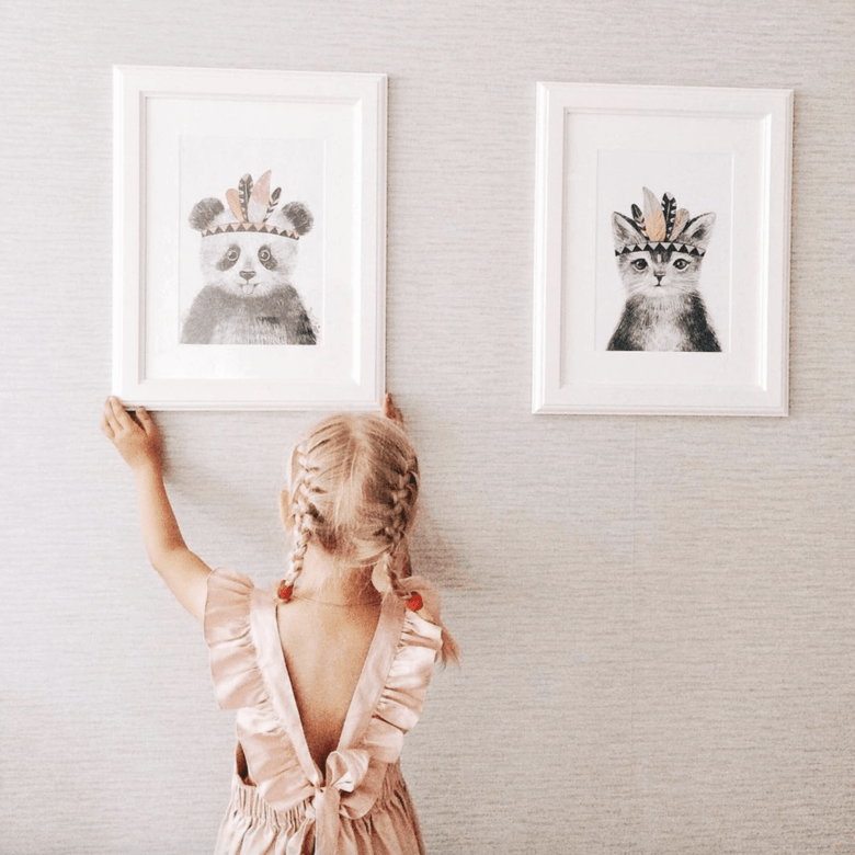 Постер Малыш панда - индеец купить в интернет магазине