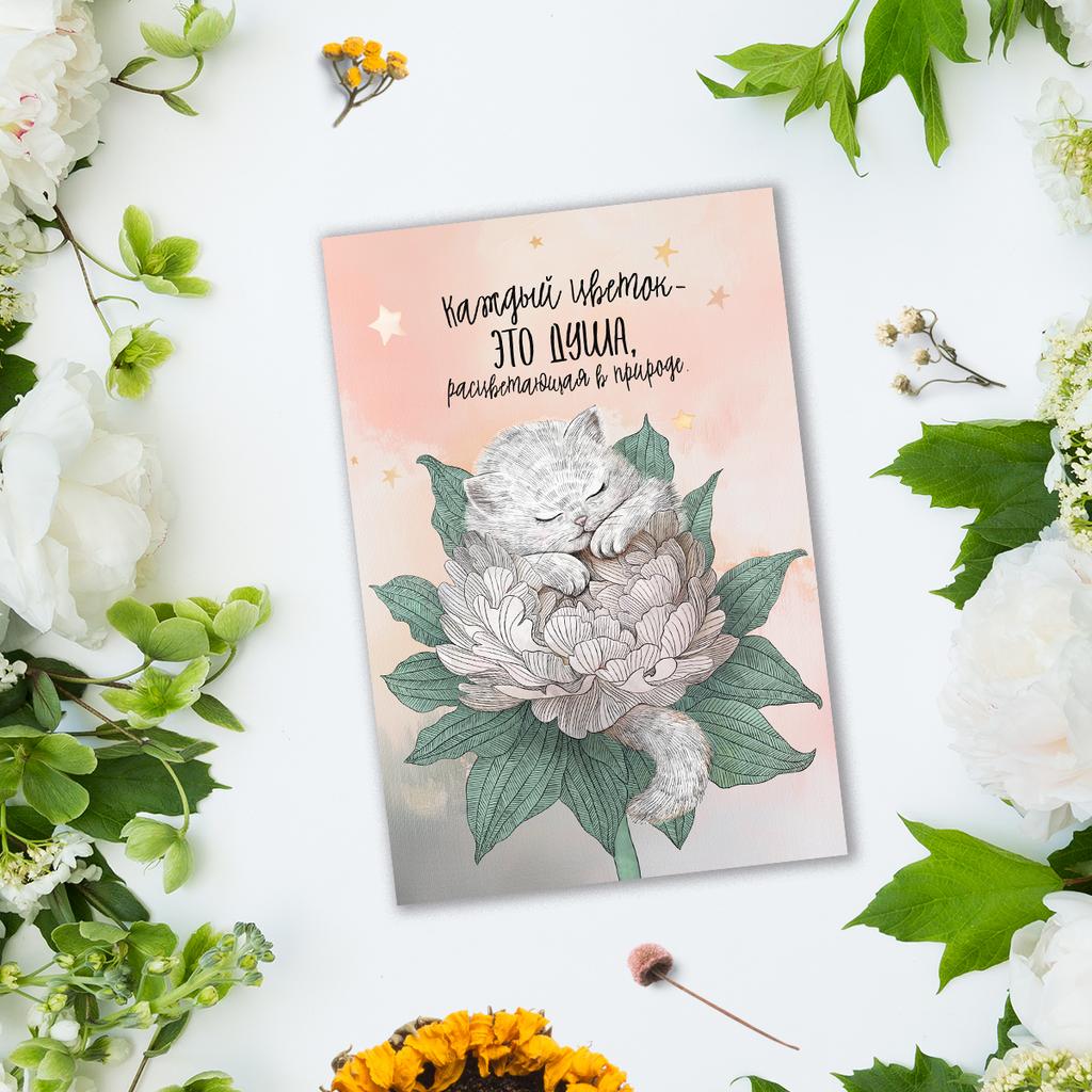 Каждый цветок - душа - открытка