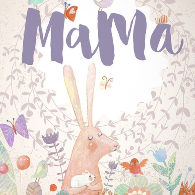 Постер Мама зайка на цветочном лугу купить в интернет магазине