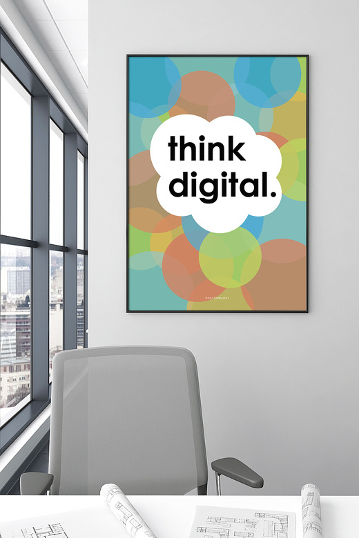 Постер для офиса THINK DIGITAL