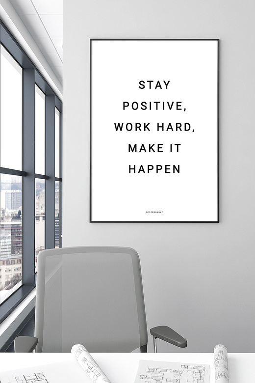 Постер для офиса STAY POSITIVE