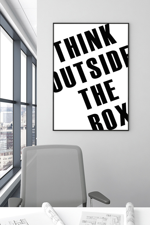 Постер для офиса THINK OUTSIDE THE BOX