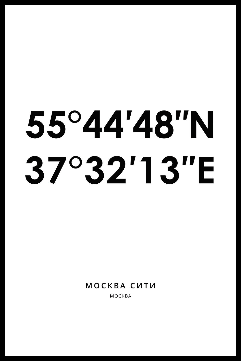 ПЕРСОНАЛЬНЫЙ ПОСТЕР КООРДИНАТЫ МЕСТА