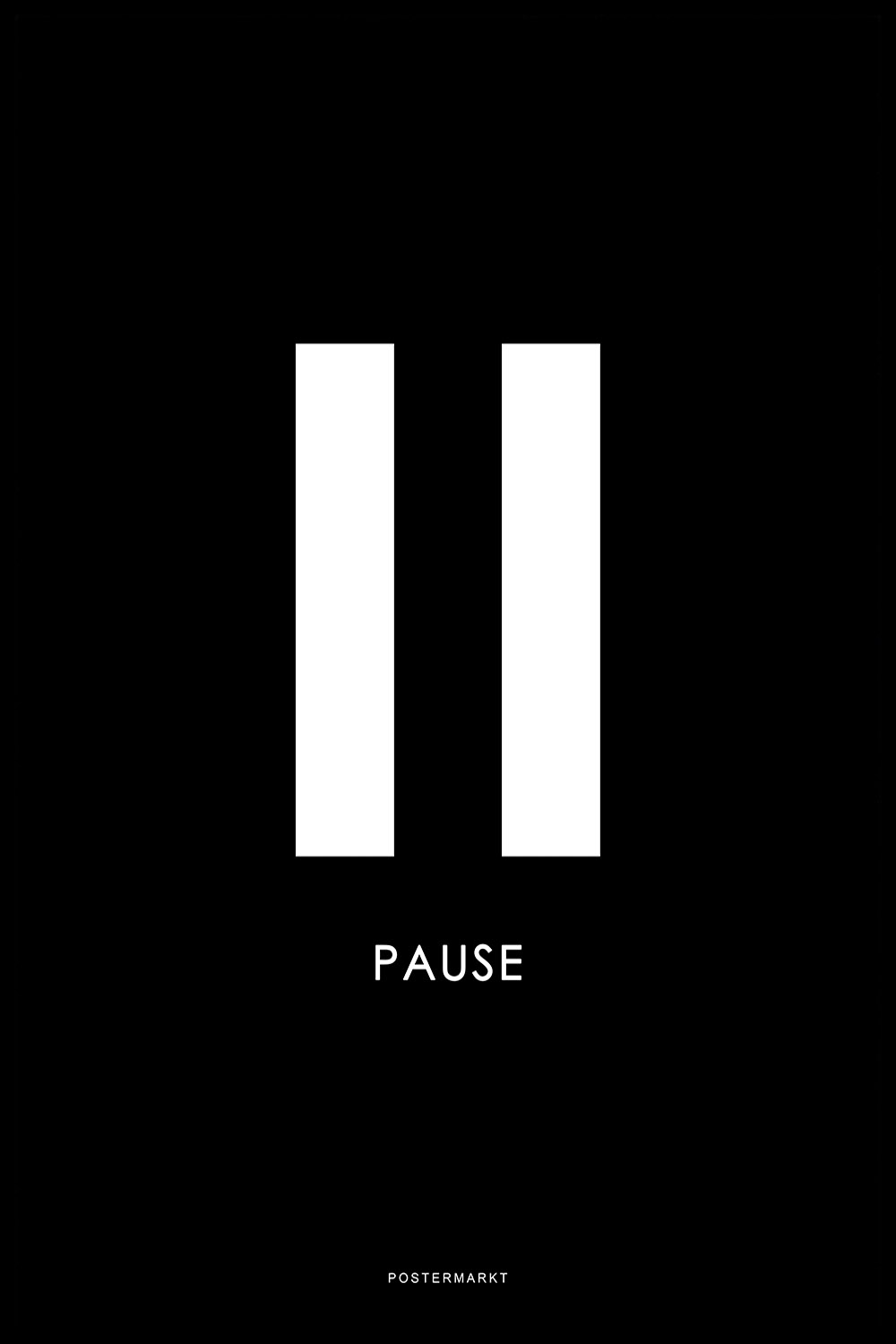 Постер для офиса PAUSE ЧЕРНЫЙ