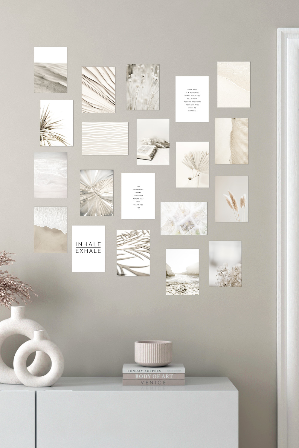 НАБОР ИЗ 20 ПОСТЕРОВ СВЕТЛО-БЕЖЕВЫЙ