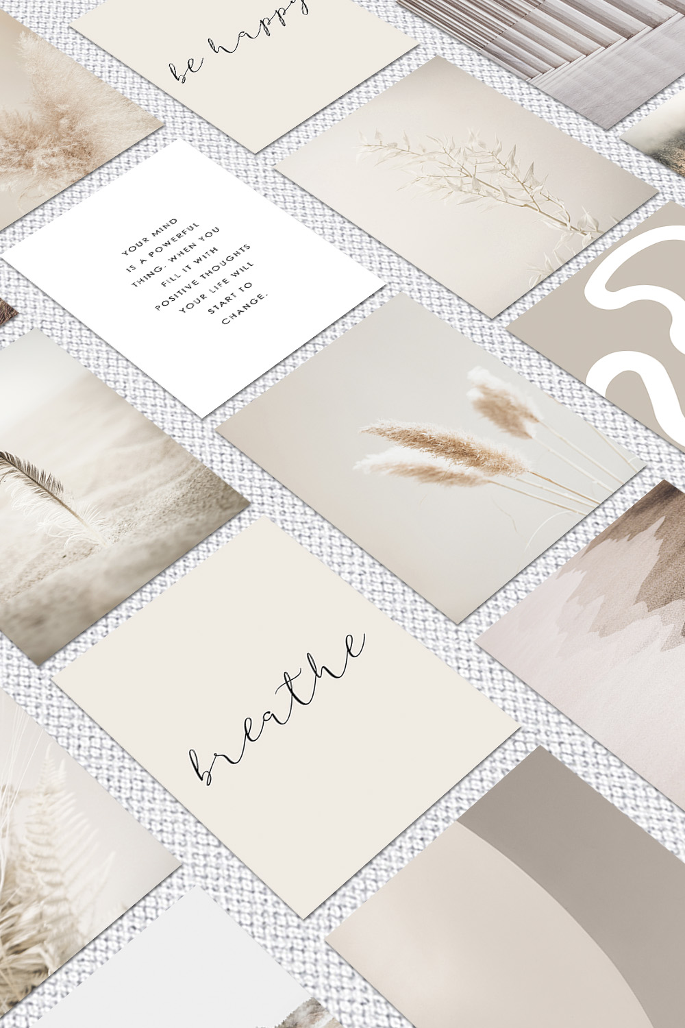 НАБОР ИЗ 20 ПОСТЕРОВ БЕЖЕВЫЙ