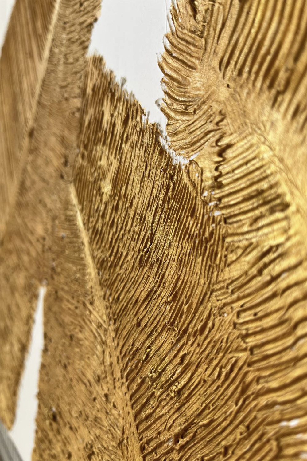 Картина для интерьера объемная в рамке Золотые Листья #1