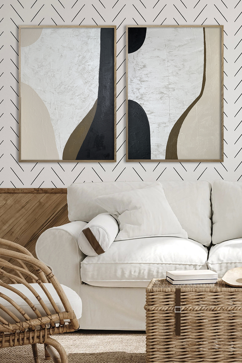 Набор из двух картин в рамках Пара #25