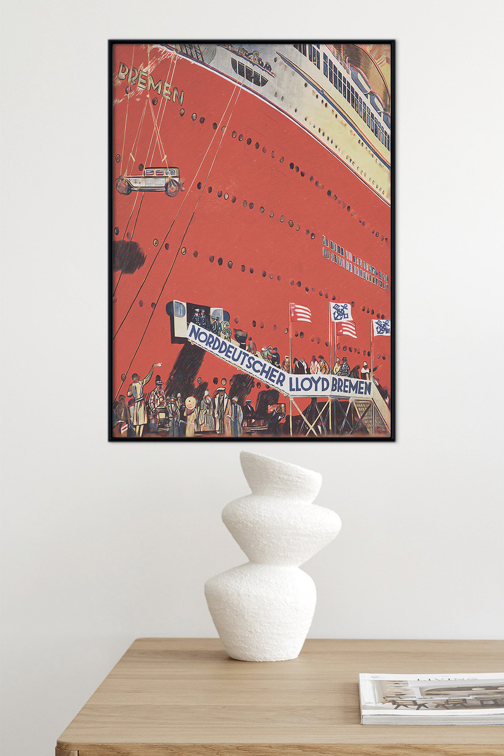 Постер Винтажный Плакат Корабль