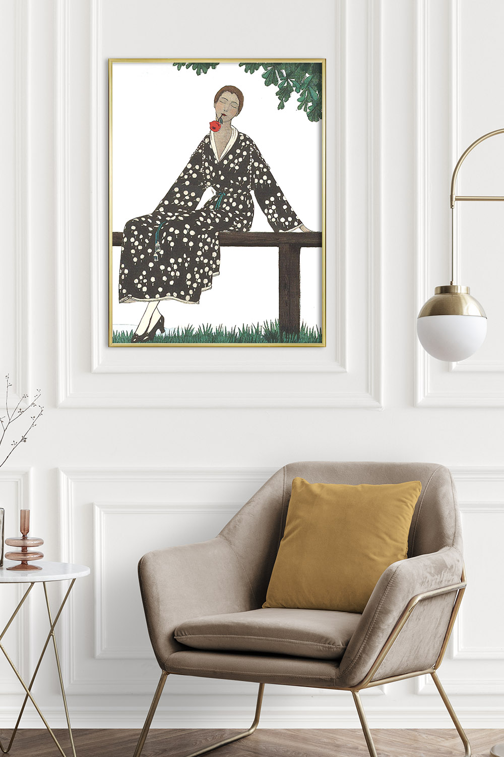 Постер Девушка С Цветком