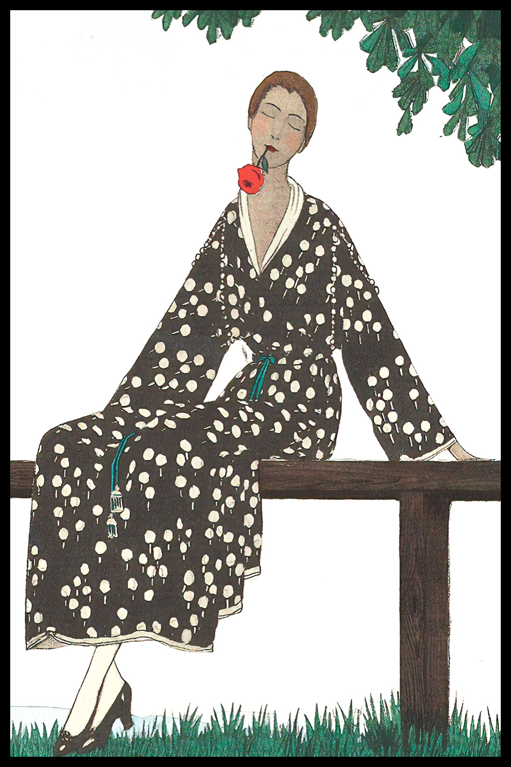 Постер Девушка С Цветком