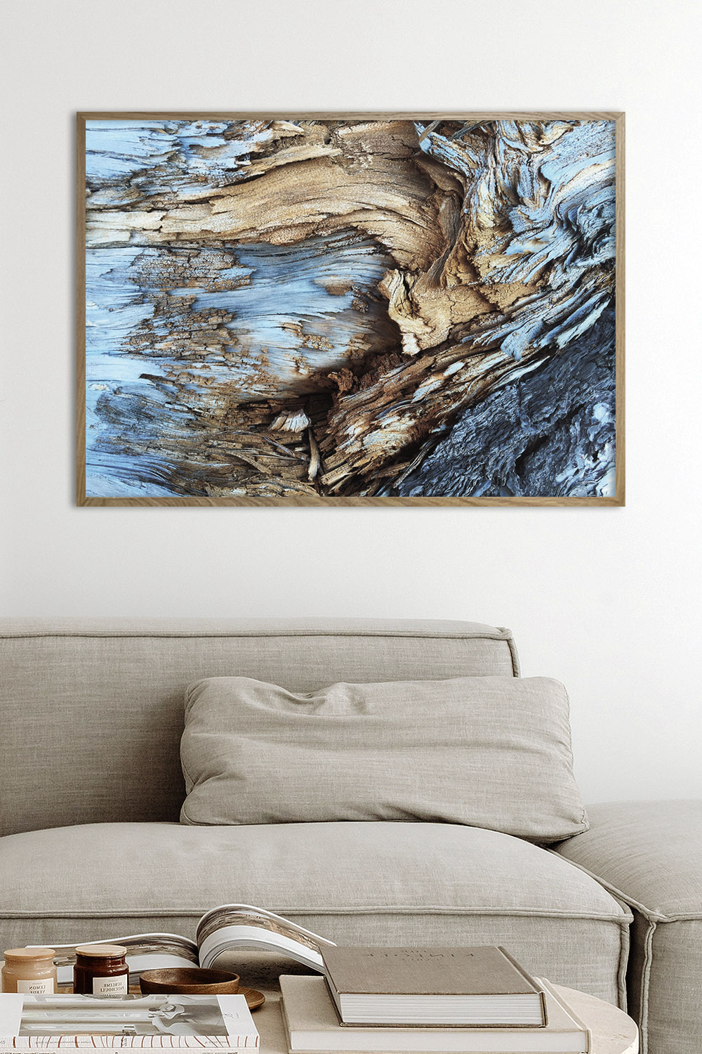 Постер Абстракция Сине-Бежевая