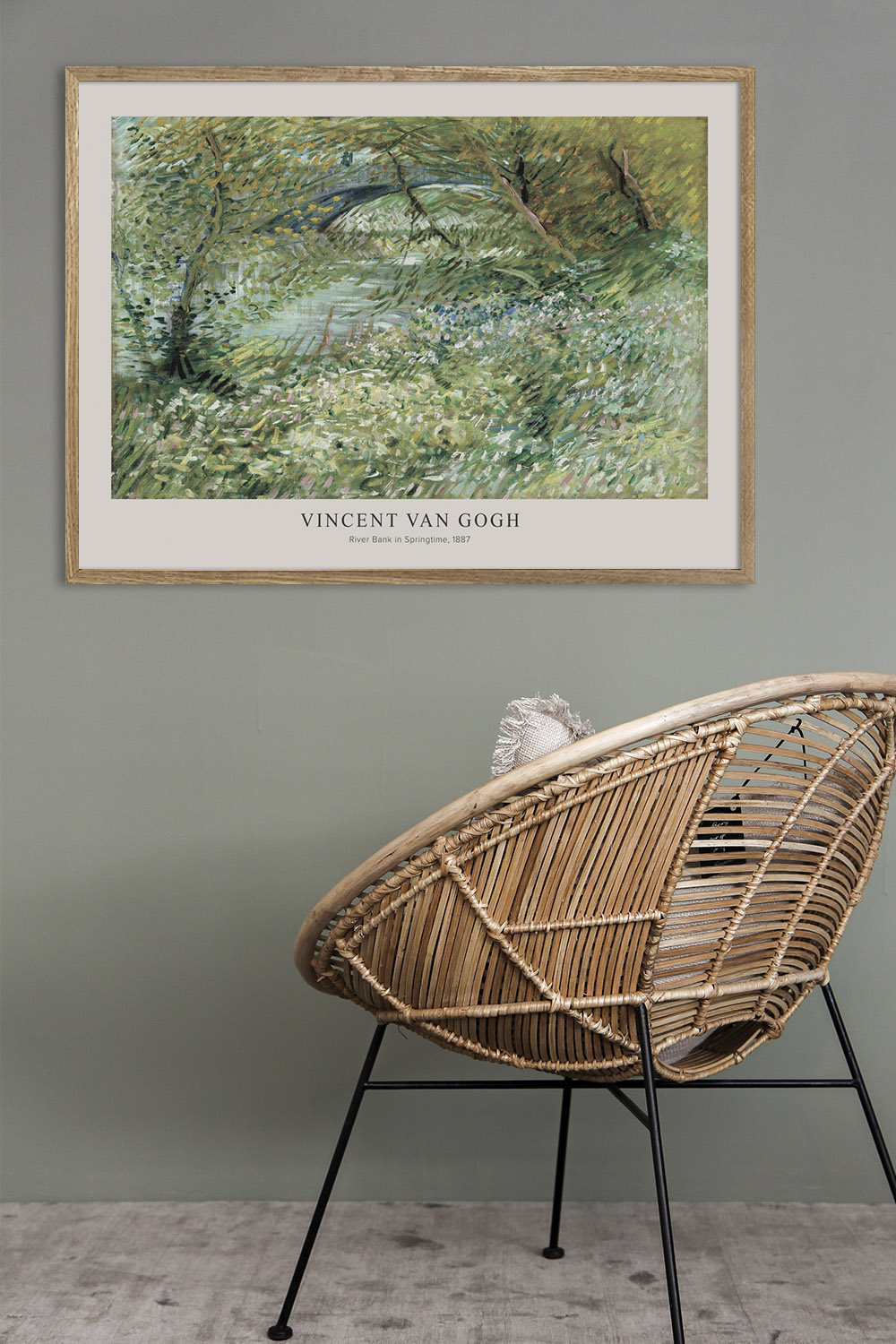 Постер Vincent van Gogh River Bank in Springtime