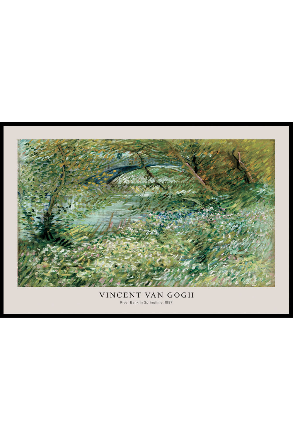 Постер Vincent van Gogh River Bank in Springtime
