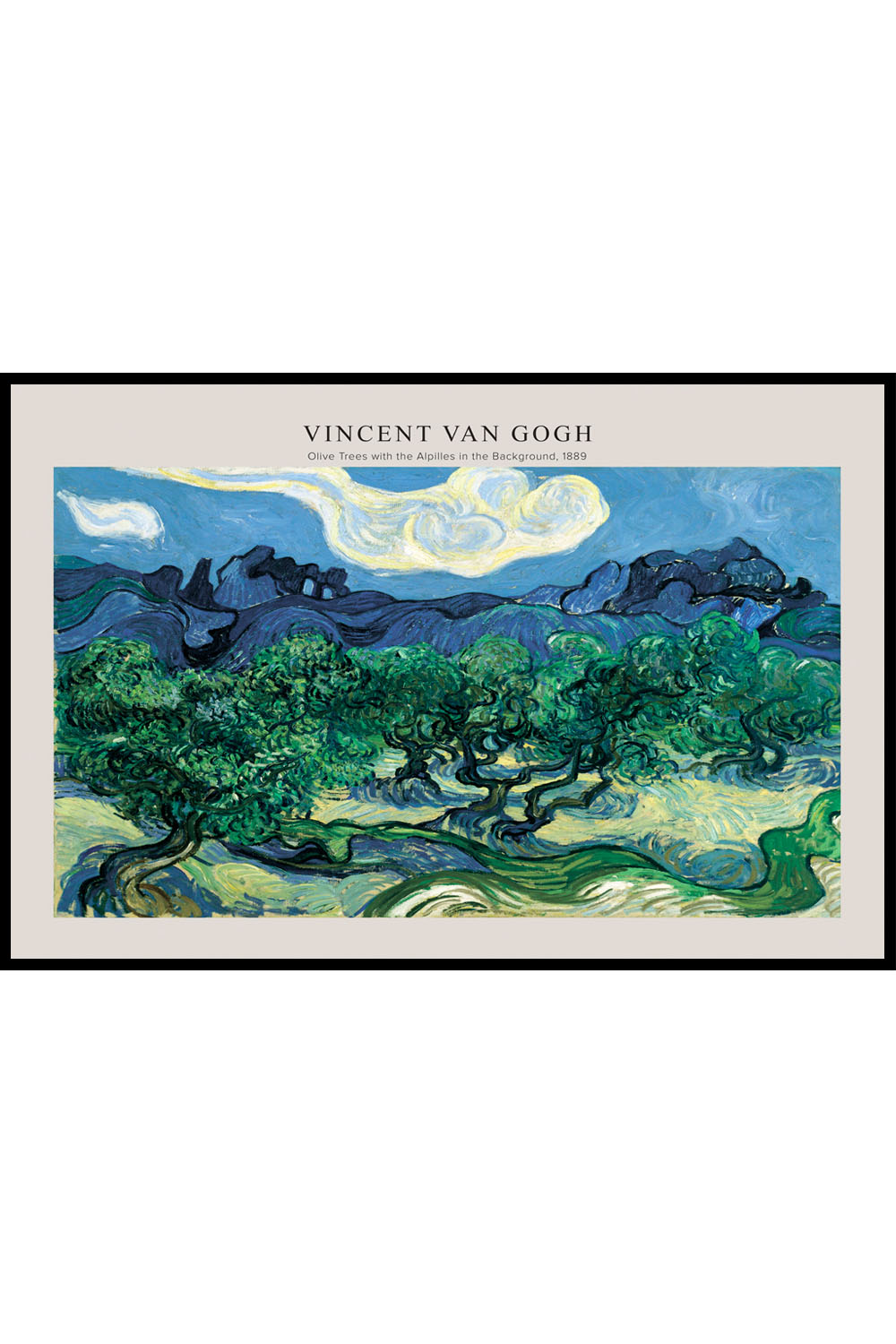 Постер Vincent van Gogh Olive Trees with the Alpilles in the Background #2