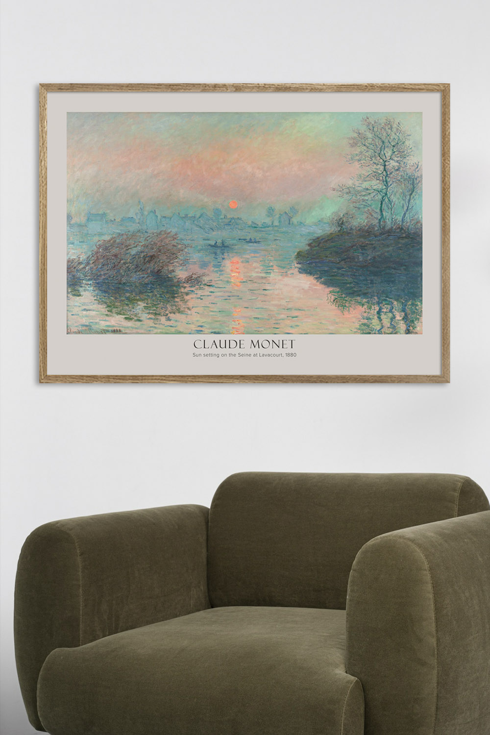 Постер Claude Monet Sun setting on the Seine at Lavacourt