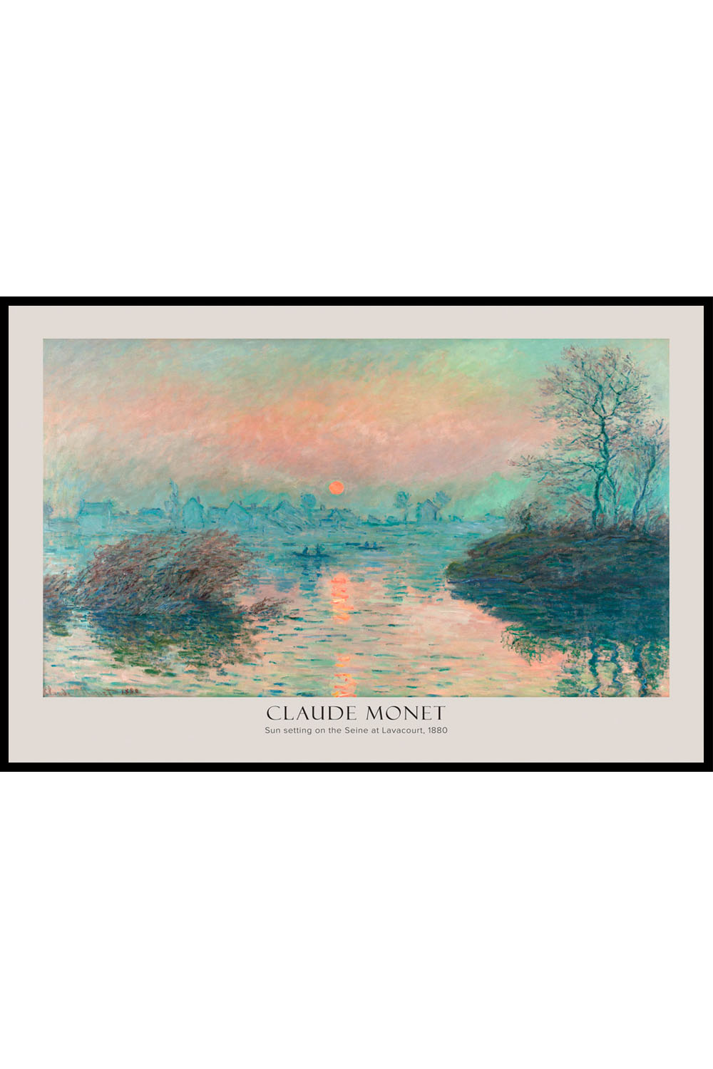 Постер Claude Monet Sun setting on the Seine at Lavacourt