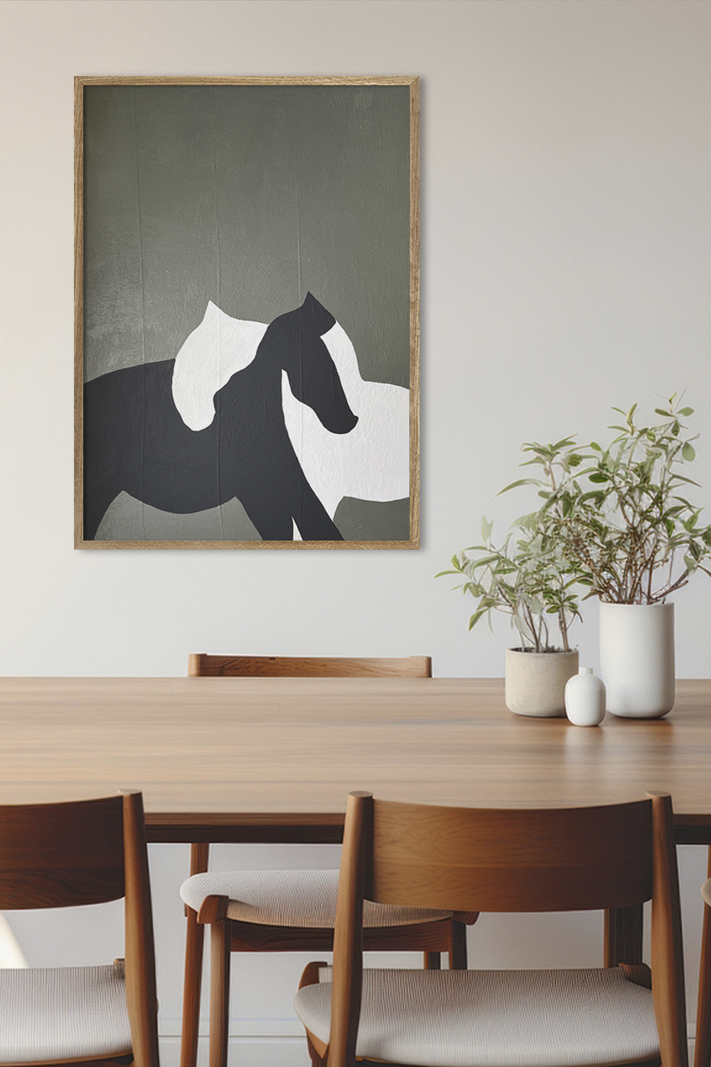 Картина из гипса ручной работы DECORMARKT Две лошади