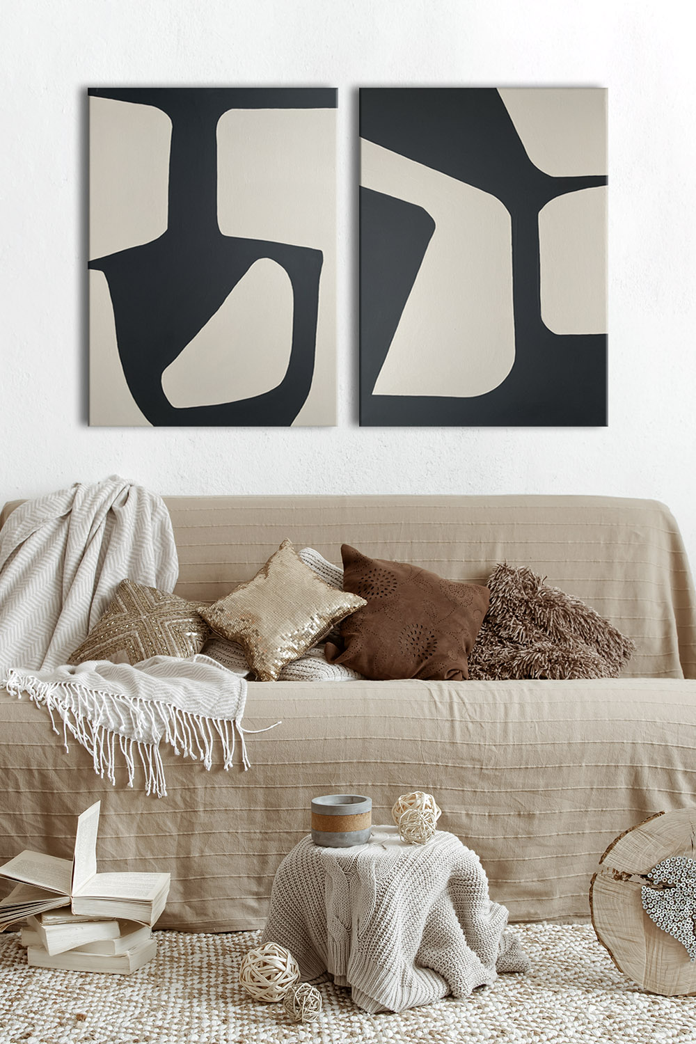 Картины на холсте ручной работы DECORMARKT Пара №4