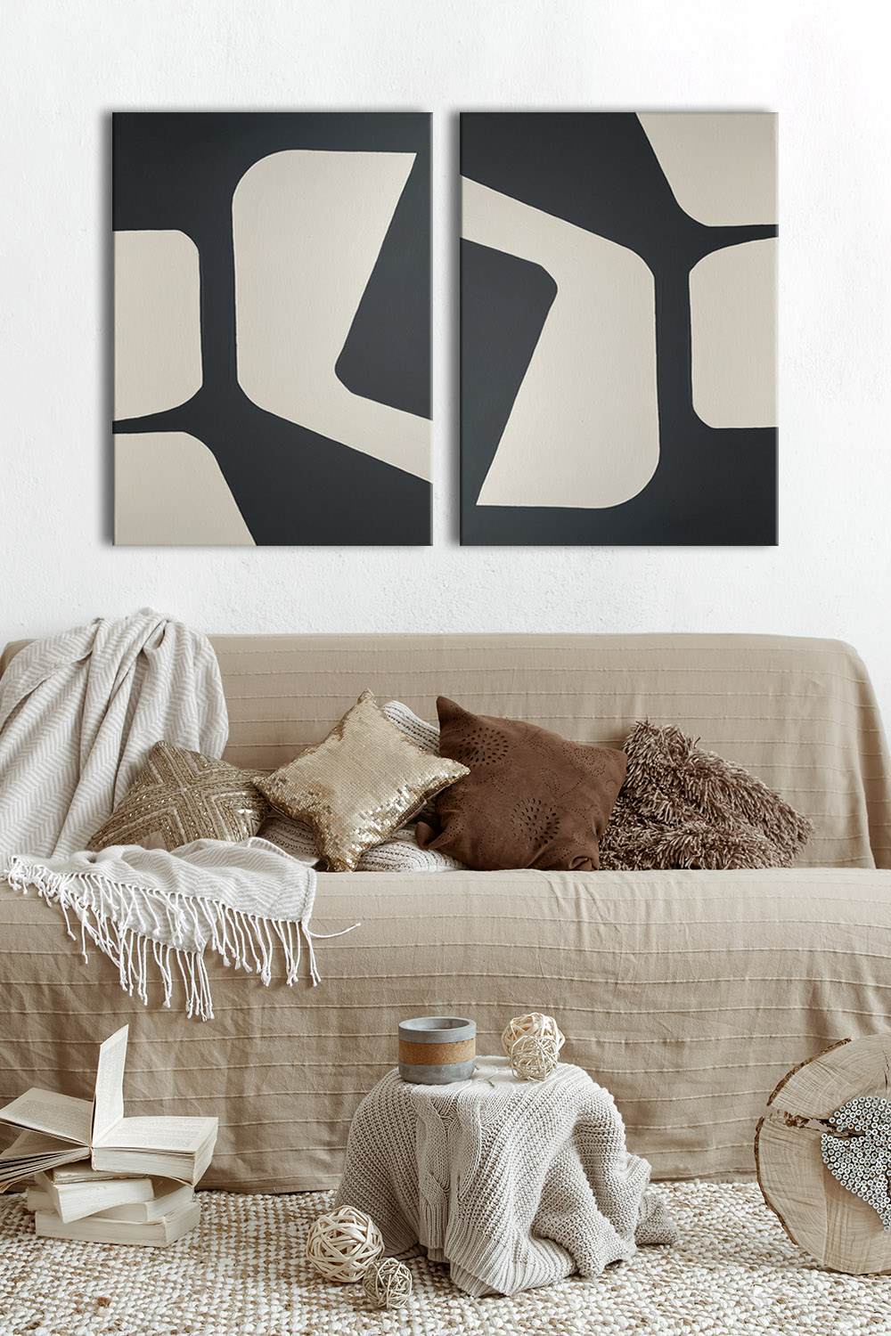 Картины на холсте ручной работы DECORMARKT Пара №5