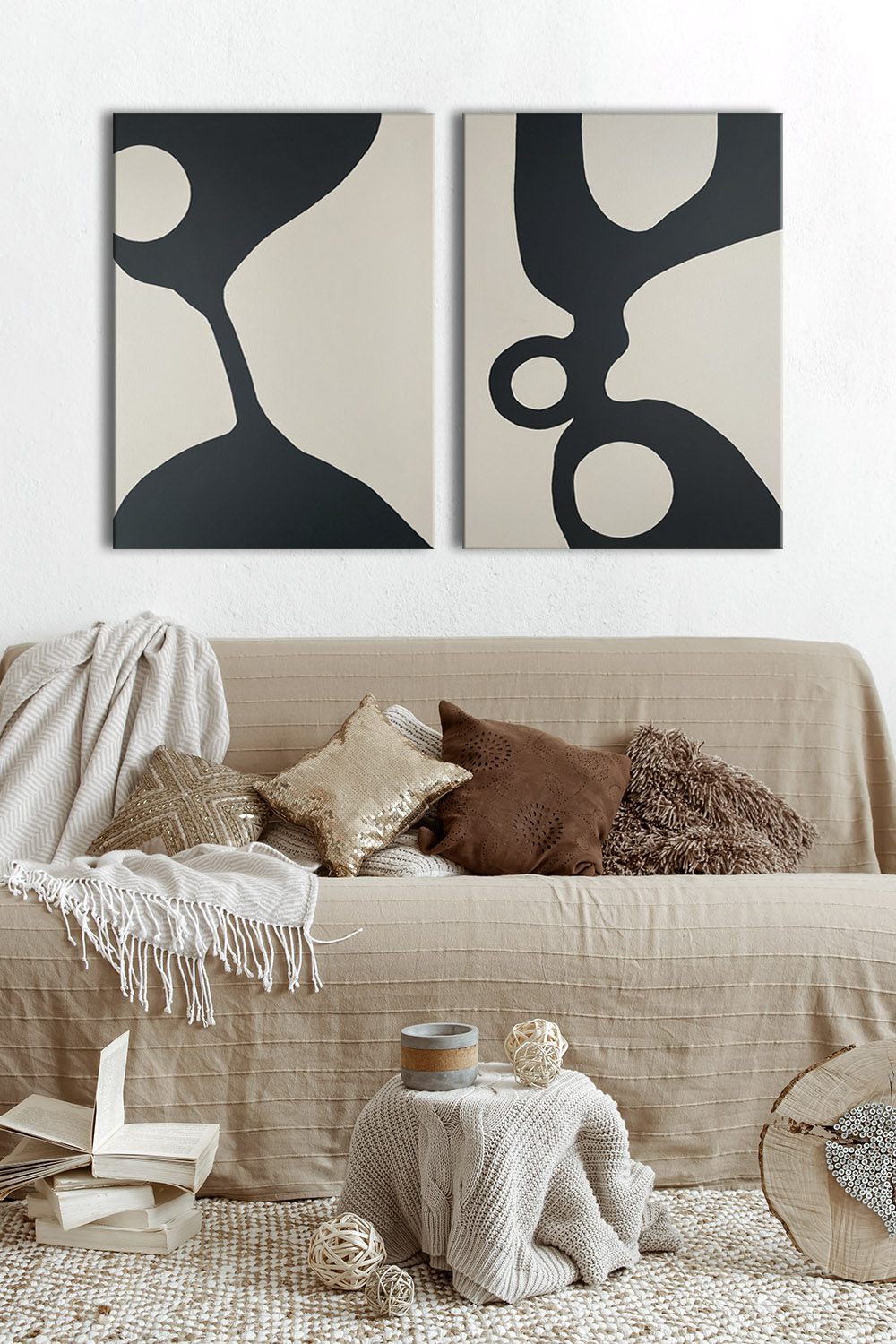 Картины на холсте ручной работы DECORMARKT Пара №6