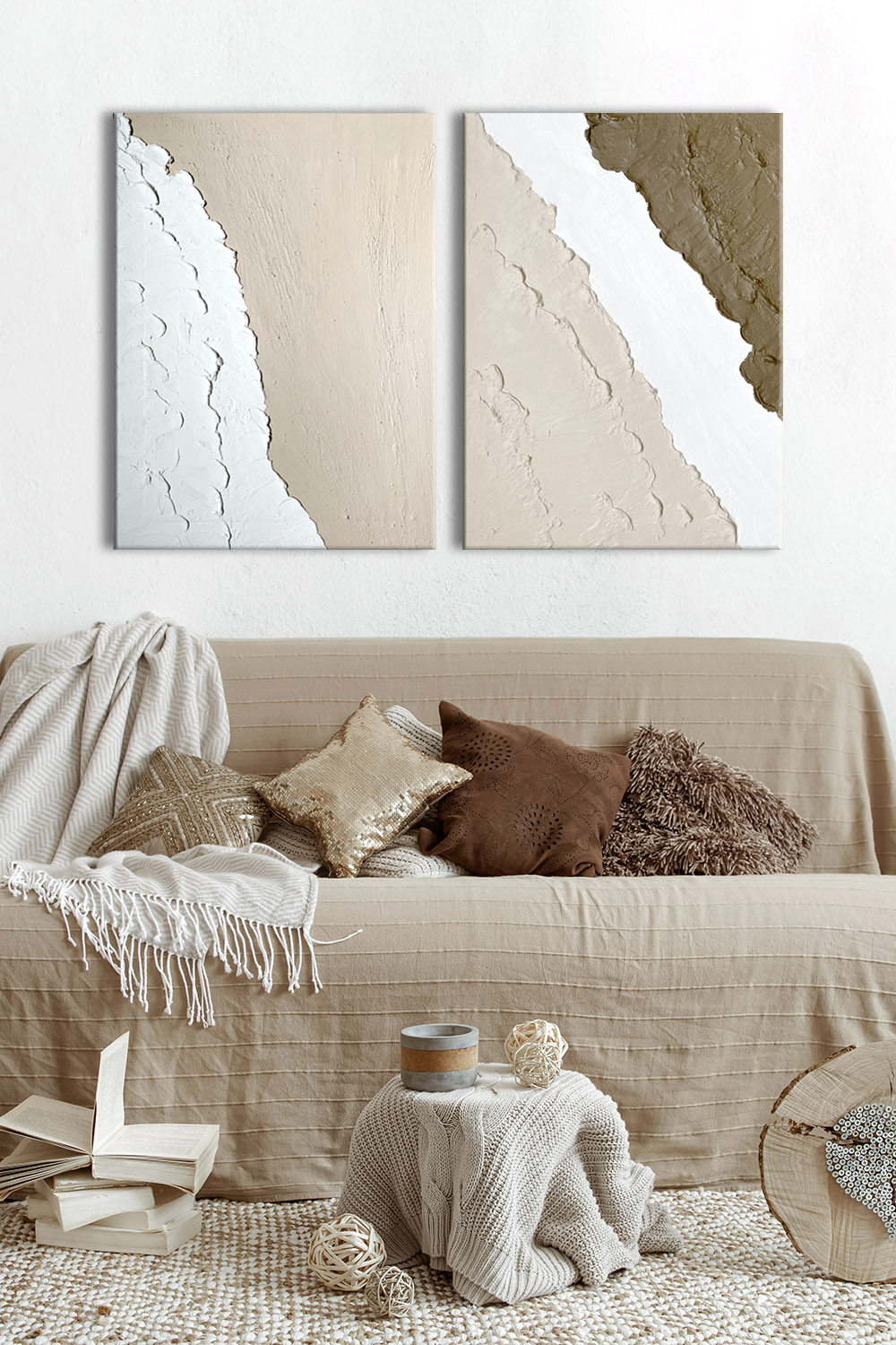 Картины на холсте ручной работы DECORMARKT Пара №7